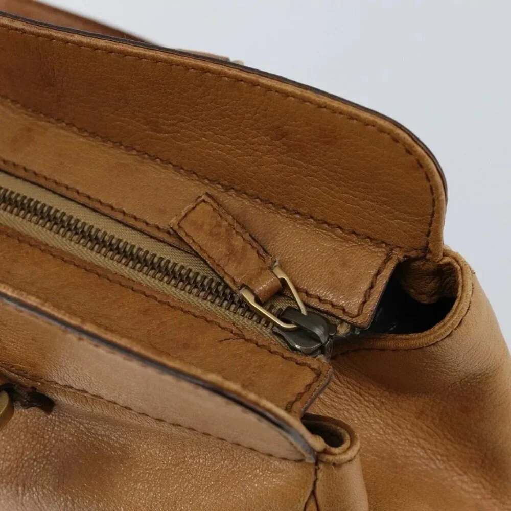 GUCCI Interlocking Hand Bag Leather Brown Gold - Picture 9 of 16